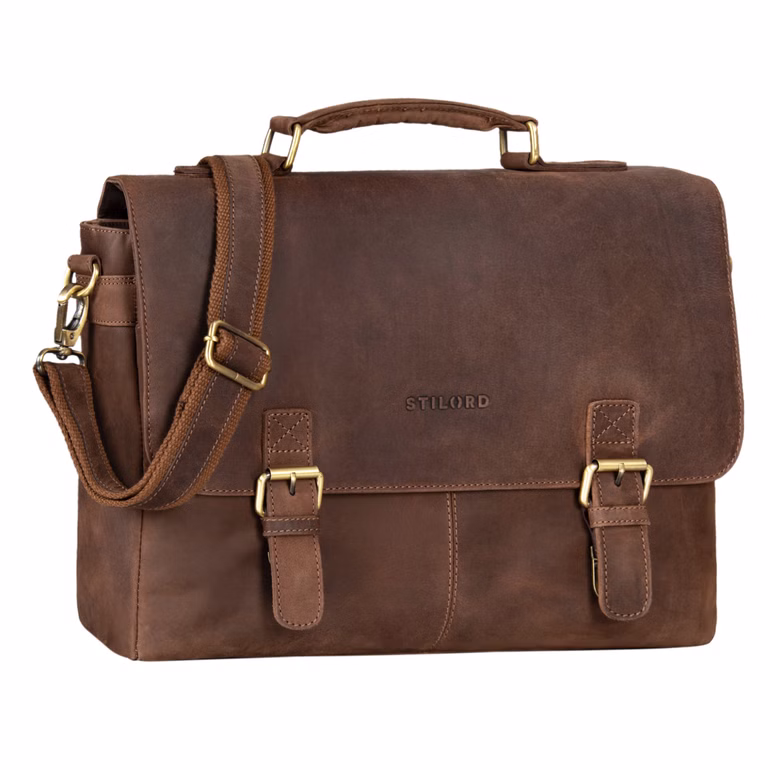 "Dorian" Serviette Cuir Homme Vintage