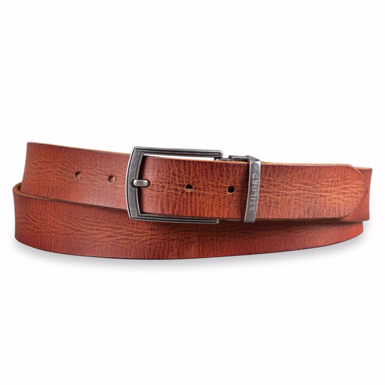 Ceinture Cuir Marron Vintage pour Homme