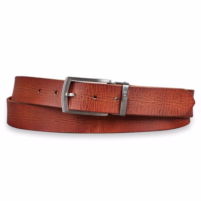 Ceinture Cuir Marron Vintage pour Homme