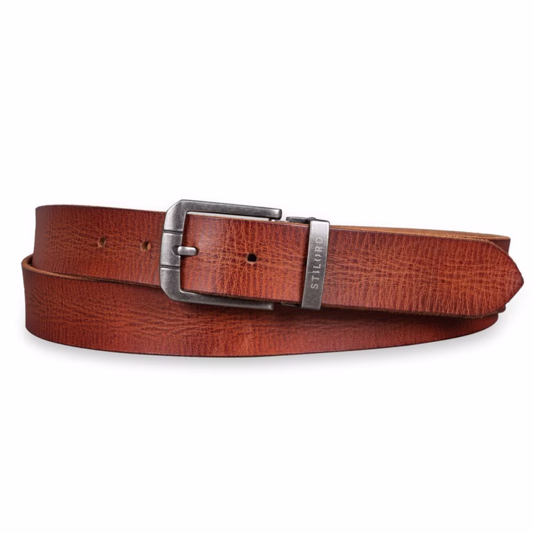 Ceinture Cuir Marron Vintage pour Homme