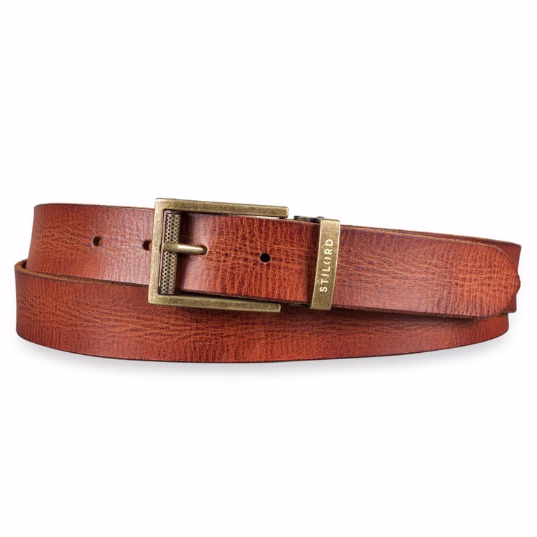 Ceinture Cuir Marron Vintage pour Homme
