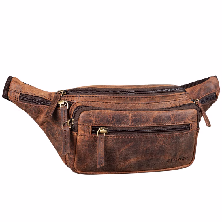 "Zion" Vintage Sac Banane Cuir