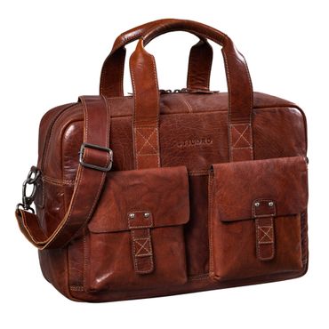 "Anouk"  Sac Laptop Vintage en Cuir Grand