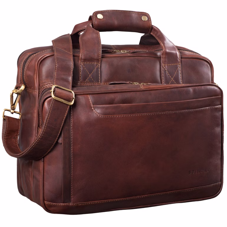"Excelsior" XXL Sac d'affaires Homme en Cuir Laptop 17+ Pouces