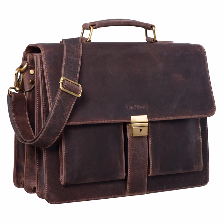 "Eros" Serviette Cartable Homme Cuir