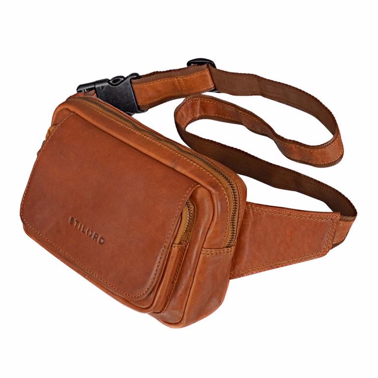 "Boston" Vintage Sacoche Banane en Cuir