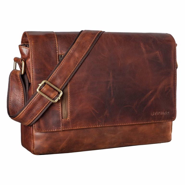 "Davis" Sac Messenger en Cuir 13 Pouces