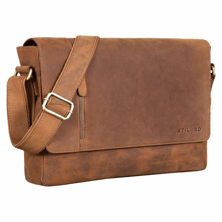 "Davis" Sac Messenger en Cuir 13 Pouces