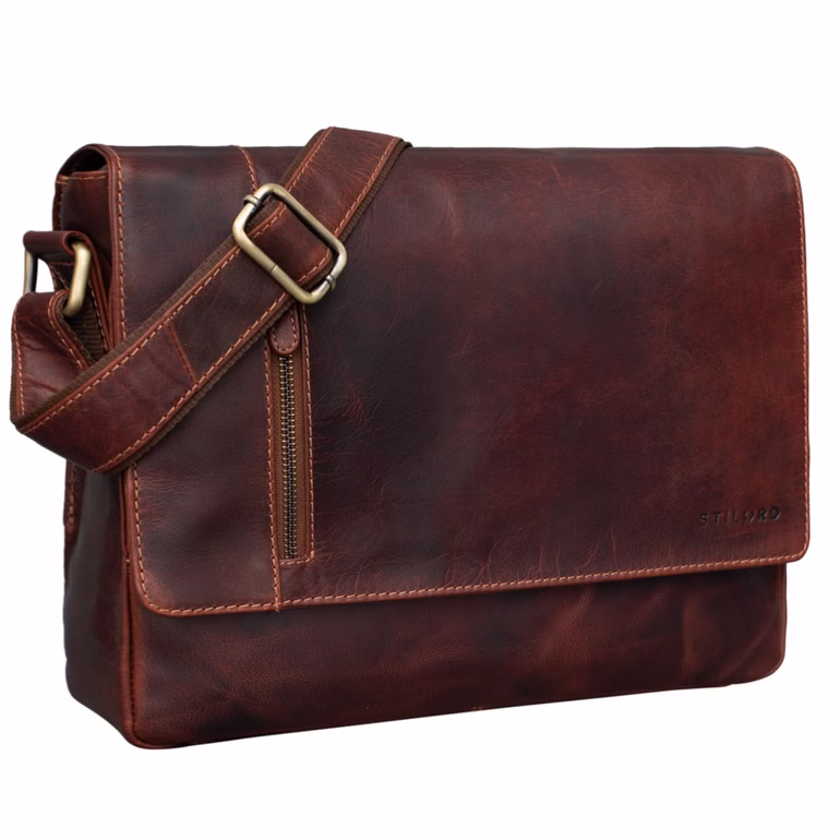 "Davis" Sac Messenger en Cuir 13 Pouces