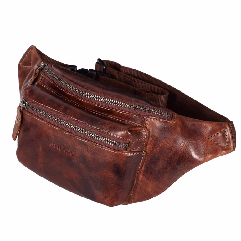 "Portland" Vintage Sac Banane en Cuir