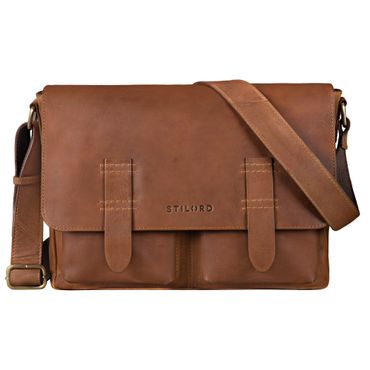 "Russell" Sac Cartable Cuir Vintage