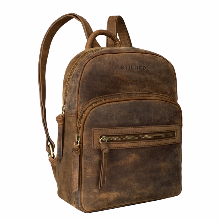 STILORD "Alba" Petit Sac à Dos en Cuir 