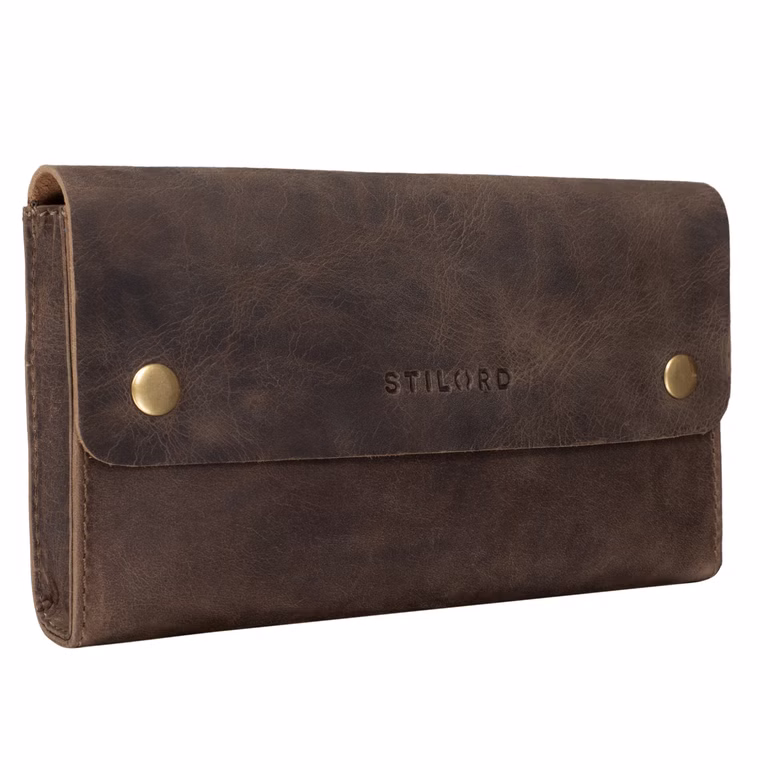 "Griffin" Trousse Cuir Vintage
