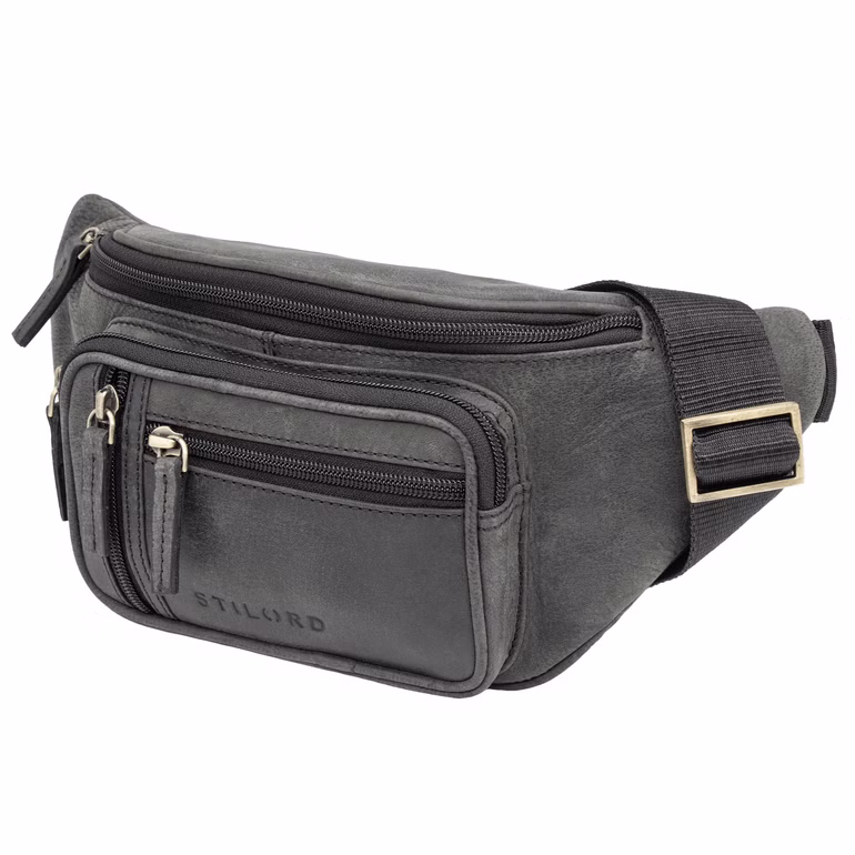 "Greg" Sacoche Ventrale en Cuir Marron