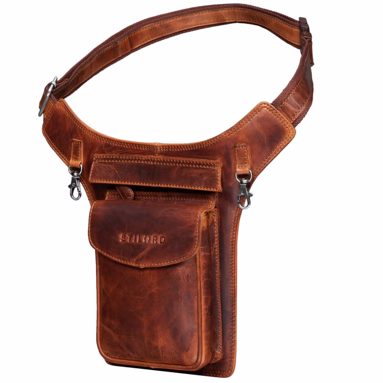 "Frankie" Sac Banane Cuir Vintage