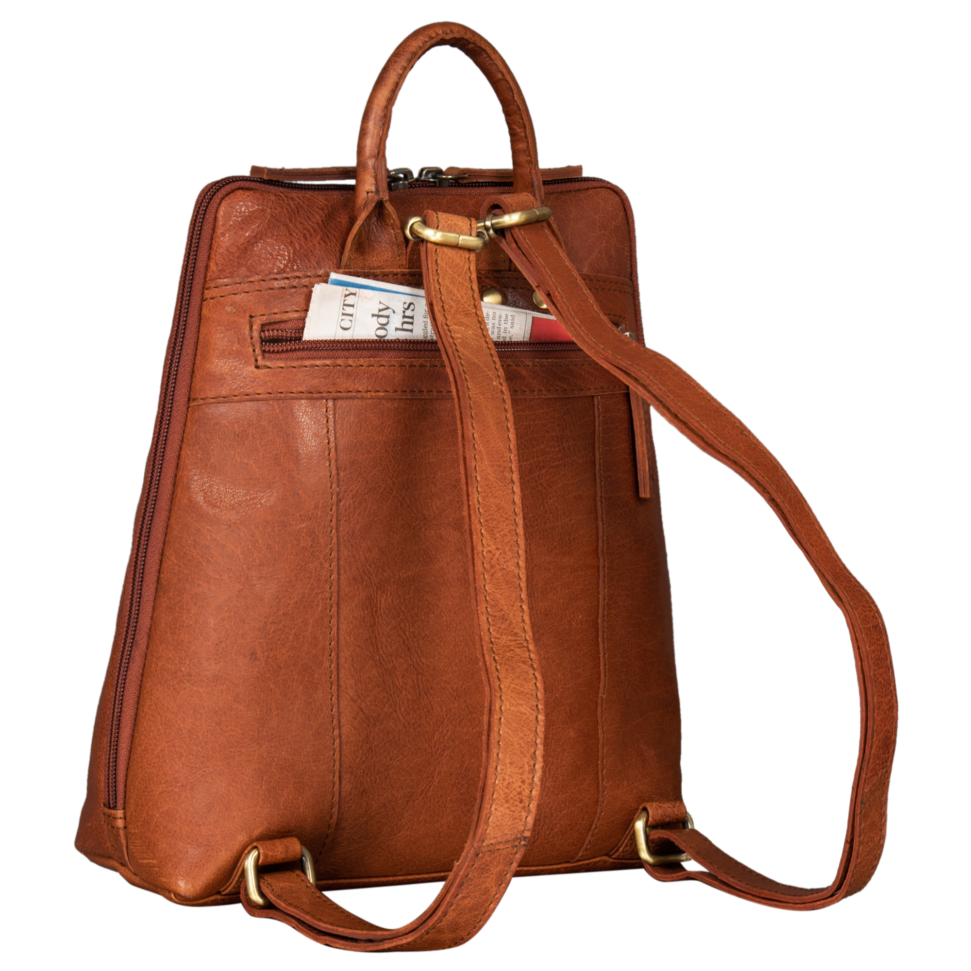 Sac à Dos Femme 'Adele' En Cuir Véritable - Style Vintage, Spacieux Pour A4, Idéal Voyage Et Quotidien
