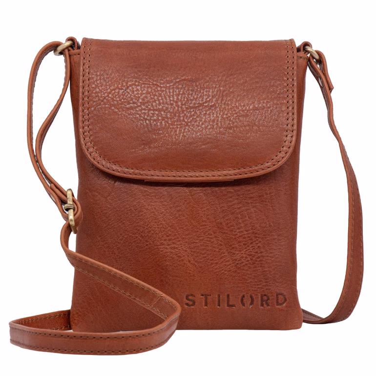 "Ellis" Sac de téléphone avec bandoulière cuir