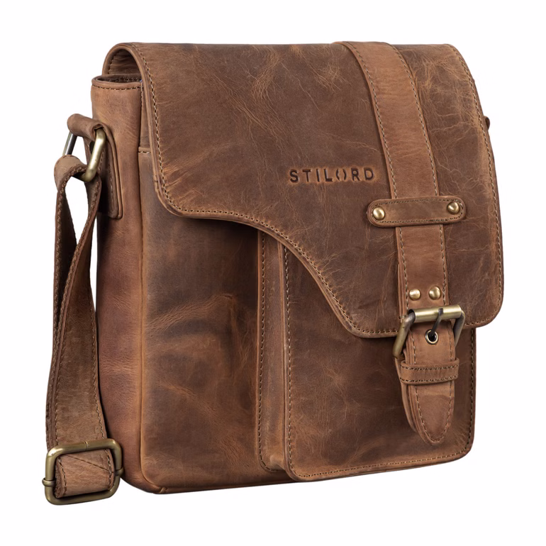 "Nino" Sac à Bandoulière en Cuir Homme