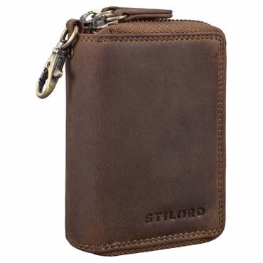 "Amell" Porte-cartes en cuir avec porte-clés 2 en 1