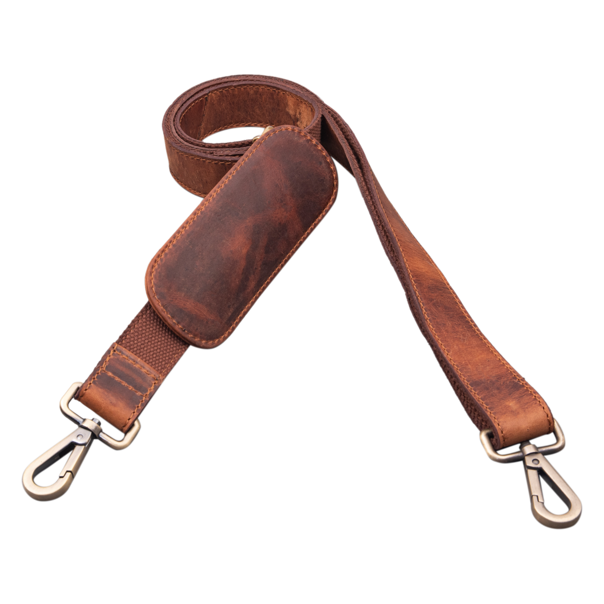 Sangle De Sac En Cuir Véritable Réglable 89-99 Cm - Largeur 3.8 Cm - Avec Boucle Métal - Pour Remplacer Ou Customiser Vos Sacs