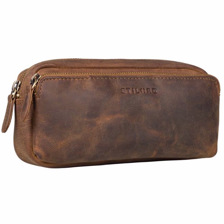 "Melissa" Grande Trousse Scolaire Cuir 