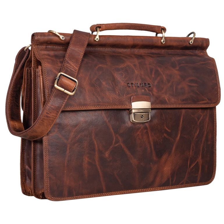 "Stephan" Sac Porte Documents Cuir 