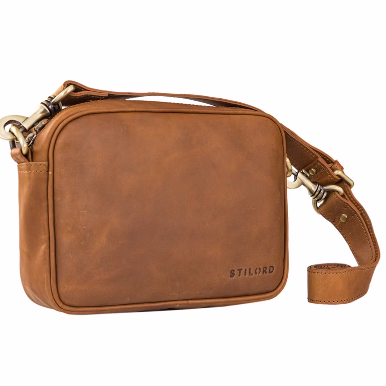 "Tamika" Sac Bandoulière Femme en Cuir Véritable large sangle "Tamika" Sac Bandoulière Femme en Cuir Véritable large sangle