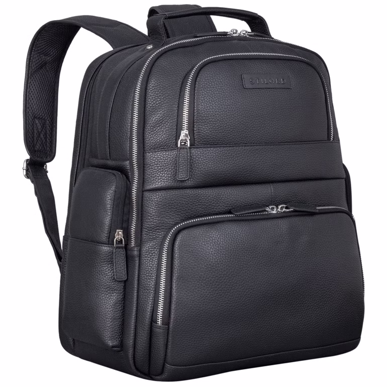 "Josef" XXL Sac a dos en cuir pour ordi 15,6 pouces