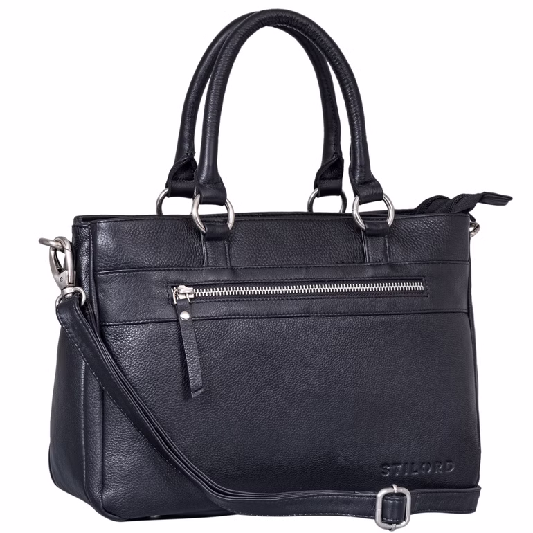 "Frauke" Sac a main en cuir organisé Femme