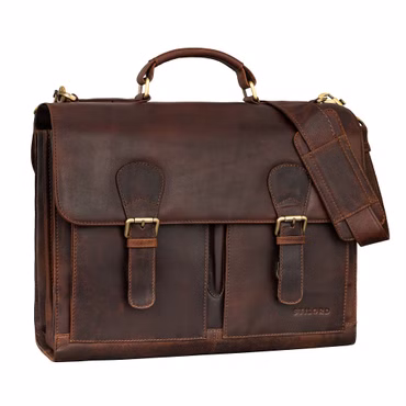 "Ludger" Saccoche Ordi Portable 15,6 Pouces Cuir 