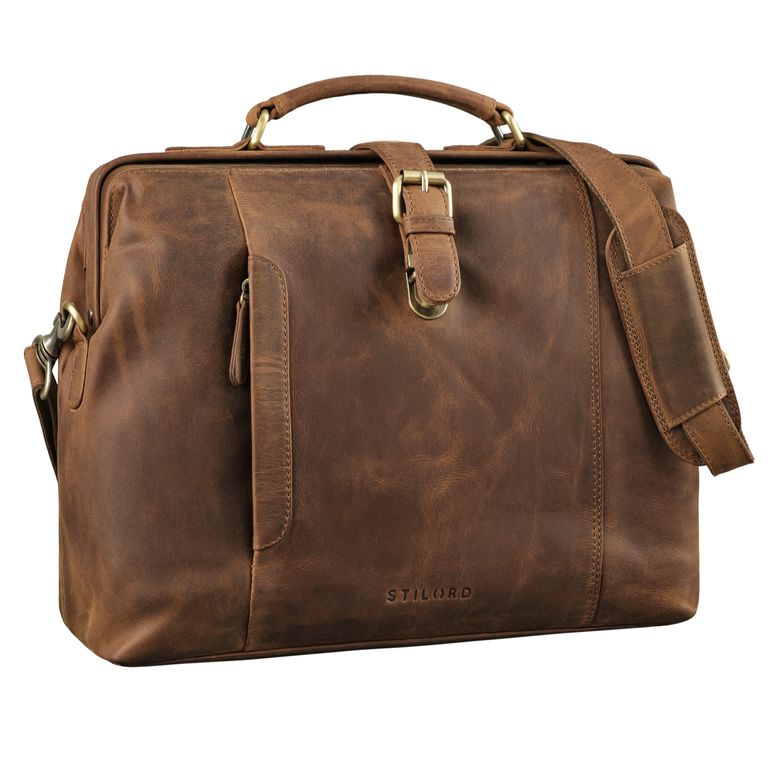 "Casey" Vintage Sac à Main Cuir Femme Homme Médecin