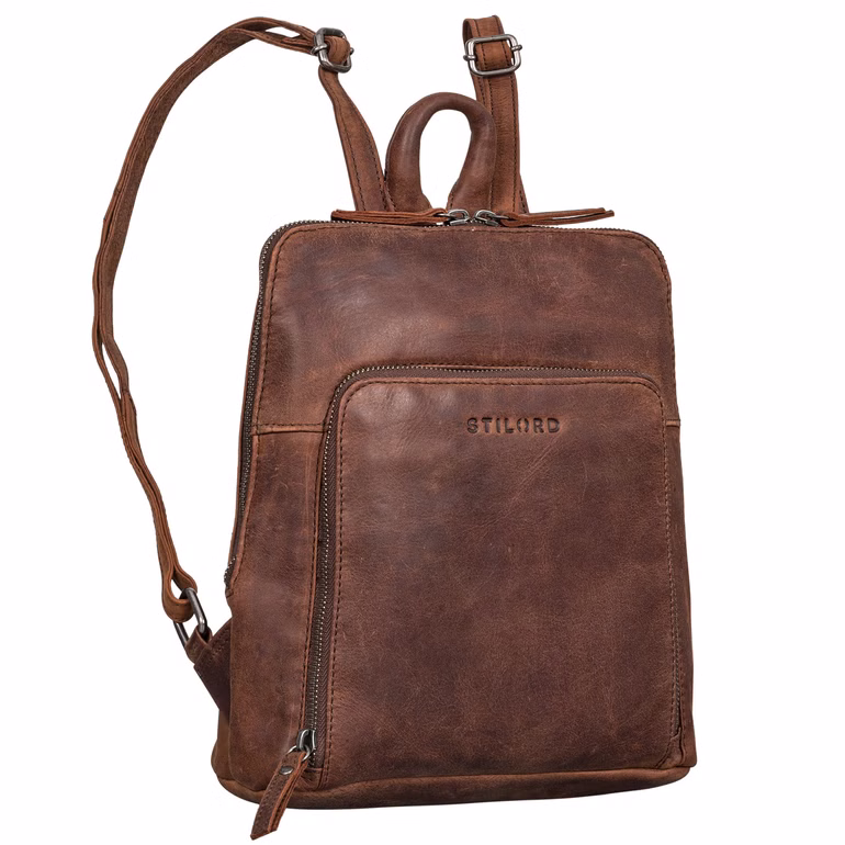 "Sally" Vintage Sac à Dos Cuir Femme Petit