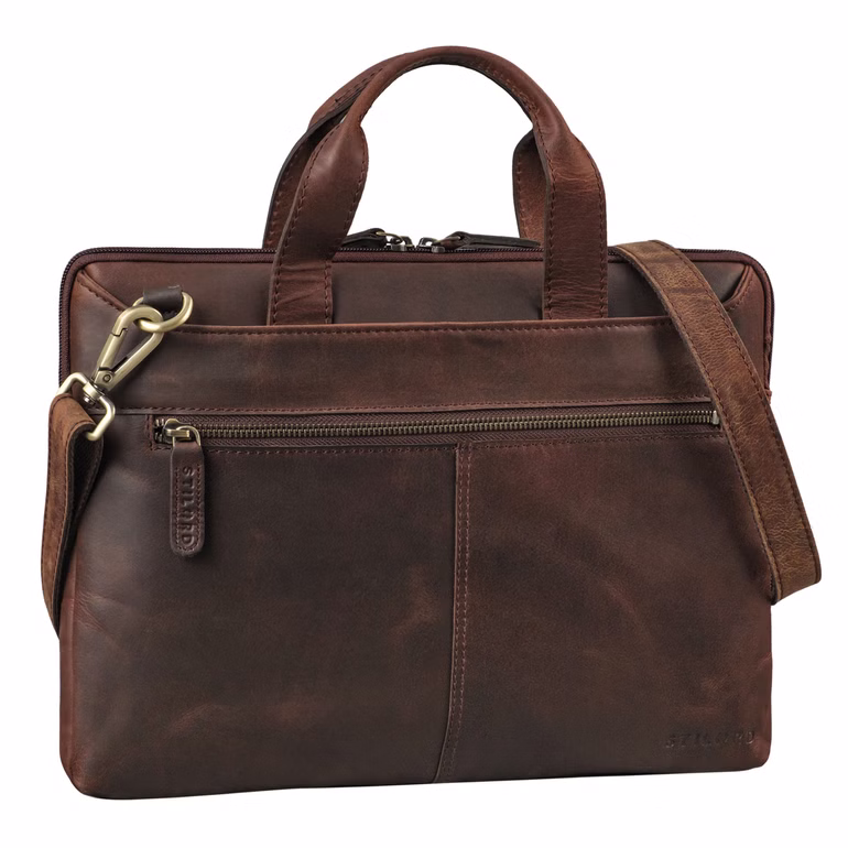 "Ross" Vintage Sacoche Ordinateur 14 Pouces Cuir