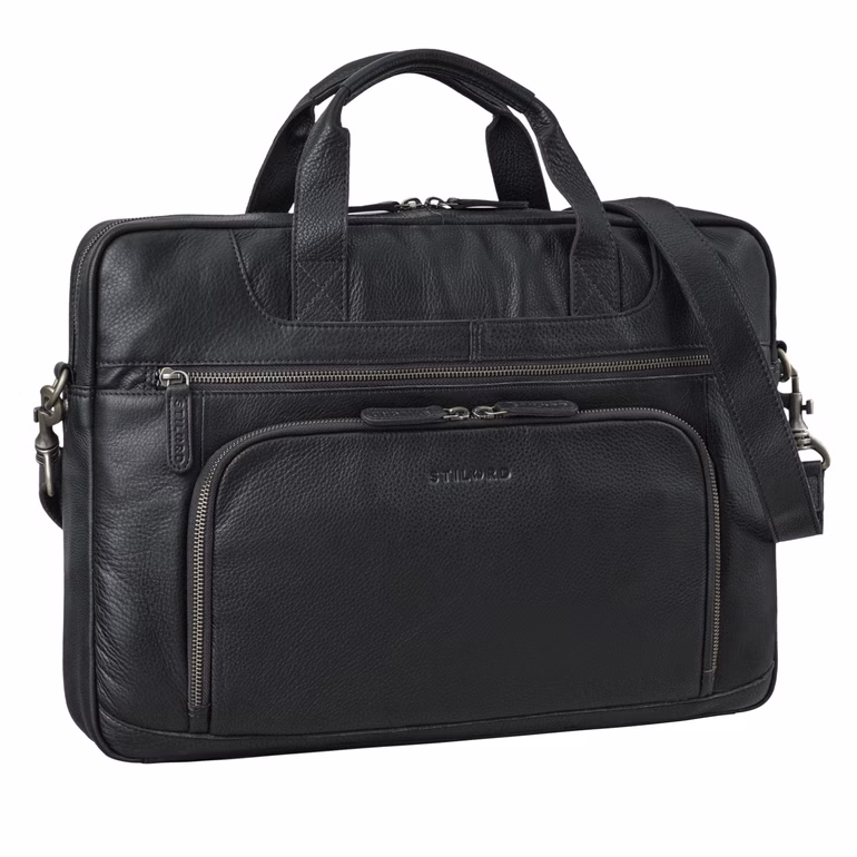 "Cyrus" Grand Sac Ordinateur 17 Pouces Homme Cuir
