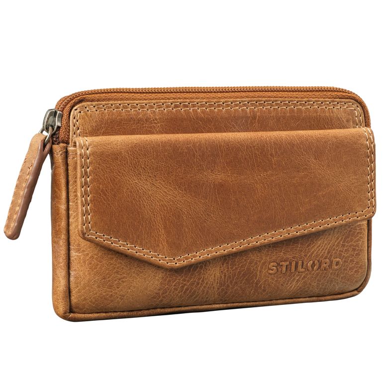 "Cruz" Pochette Porte Clef Cuir RFID