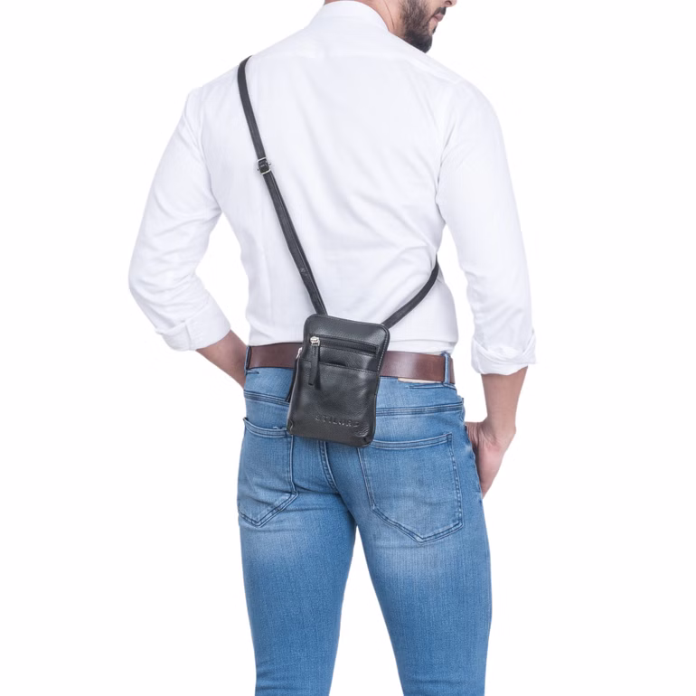 “Indie” Petit Sac à Bandoulière Homme Femme Cuir
