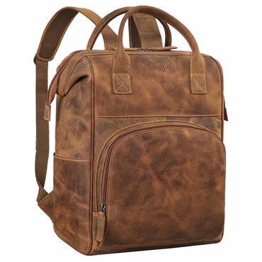 "Sia" Premium Femme Sac Á Dos En Cuir Grand Sac À Dos Pour Ordinateur Portable 15 15,3 Pouces