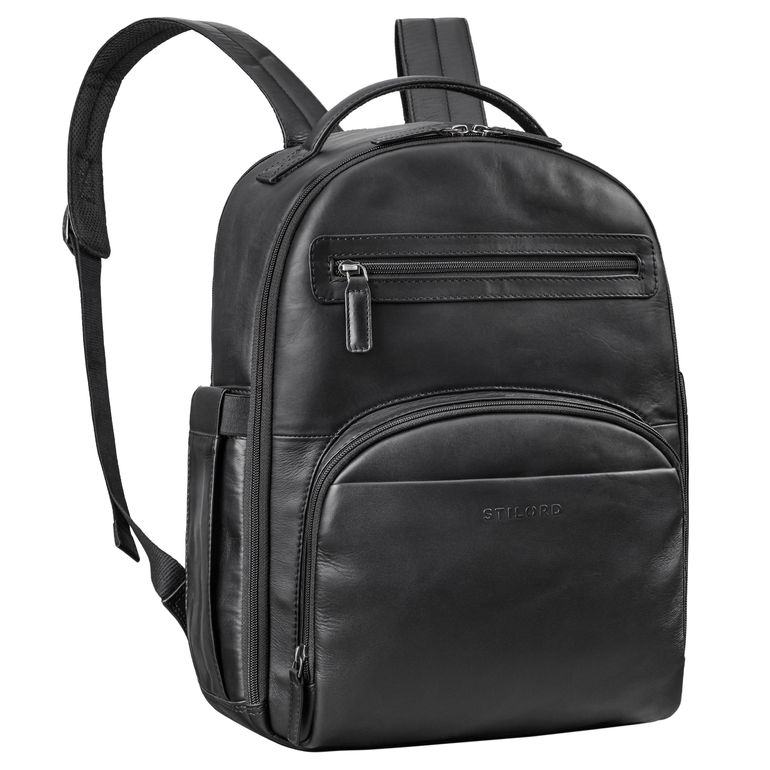 "Paco" Premium Business Backpack Hommes Cuir Grand XL - 15,6 pouces