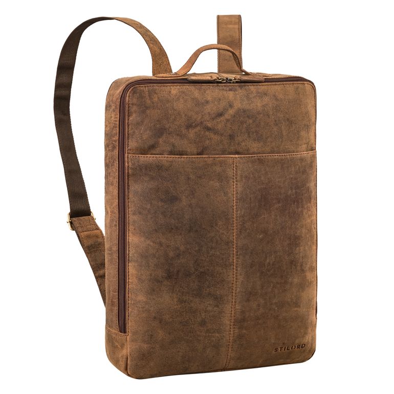 "Livius" XL Sac à dos Cuir Hommes et Femmes PC Portable 15 à 19 Pouces