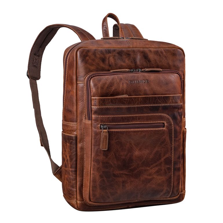 "Gilbert" Grand Sac à Dos Cuir Homme et Femme PC Portable 15 - 16 Pouces