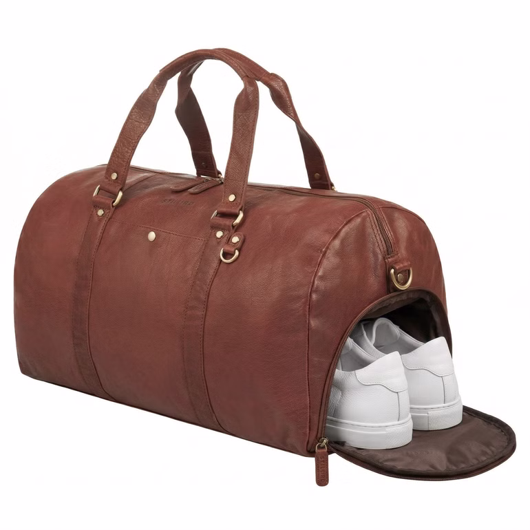 "Ventura" Sac de Voyage Cuir Homme Grand 40L avec Compartiment Chaussures