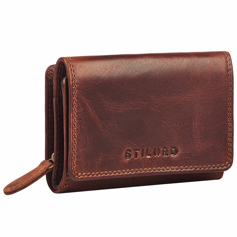 "Bloom" Vintage Petit Porte Monnaie Femme Cuir Véritable avec RFID Protection "Bloom" Vintage Petit Porte Monnaie Femme Cuir Véritable avec RFID Protection