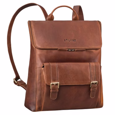 "Rosalia" Sac à Dos en Cuir Femme avec Compartiment Ordinateur 15.6 Pouces "Rosalia" Sac à Dos en Cuir Femme avec Compartiment Ordinateur 15.6 Pouces