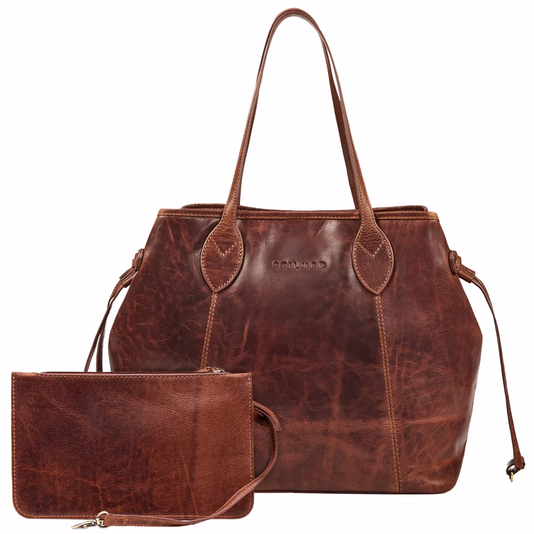 "Camelia" 2 Pièces Grand Sac a Main Femme Cuir et Portefeuille Ensemble