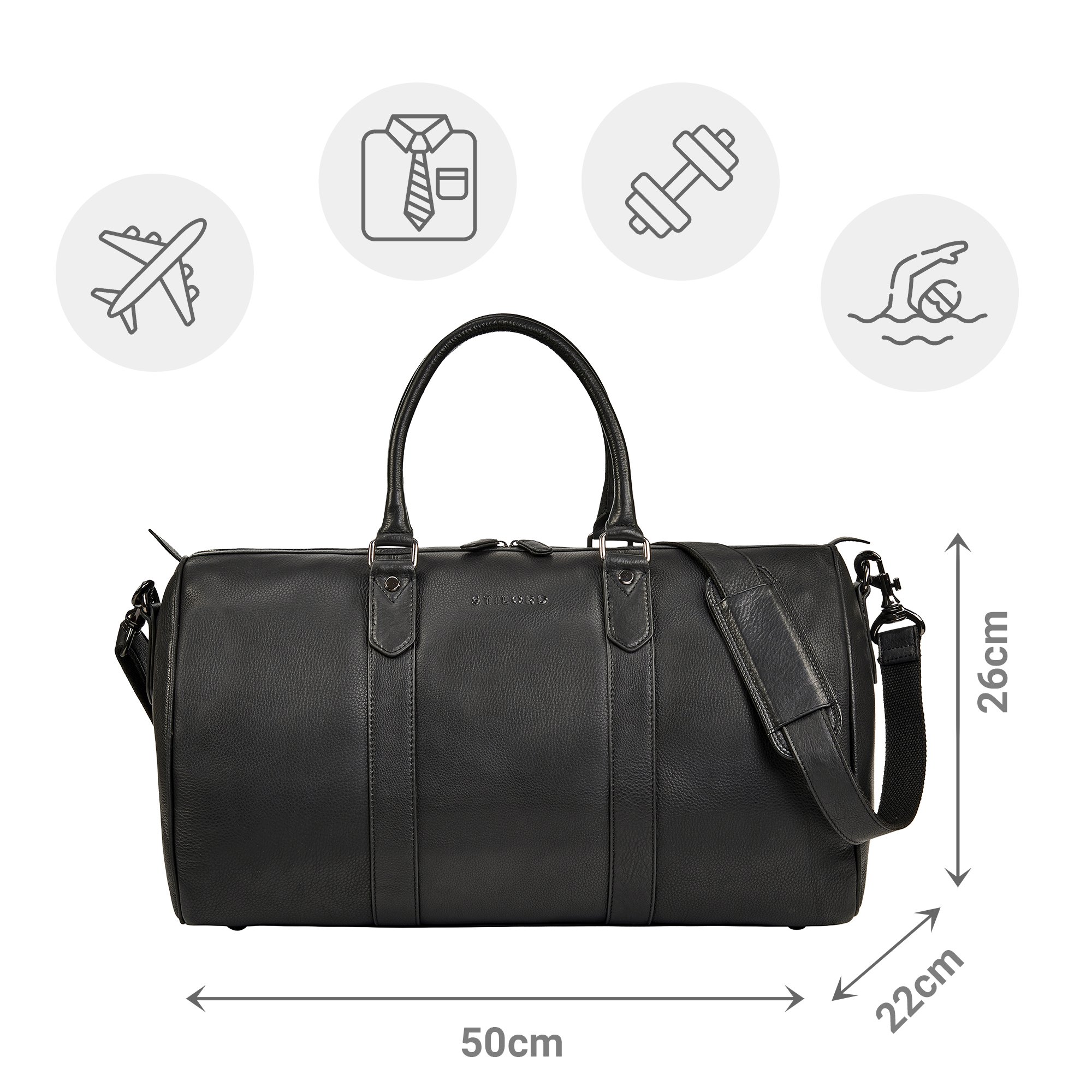 Sac De Voyage En Cuir Véritable - Élégant Et Durable Pour Court Séjour Sac De Voyage En Cuir Véritable - Élégant Et Durable Pour Court Séjour