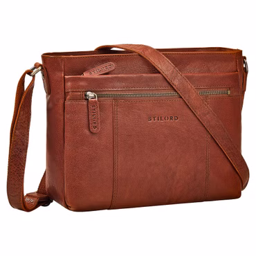 "Bianca" Sac Bandoulière Femme Cuir Taille Moyenne avec Zip