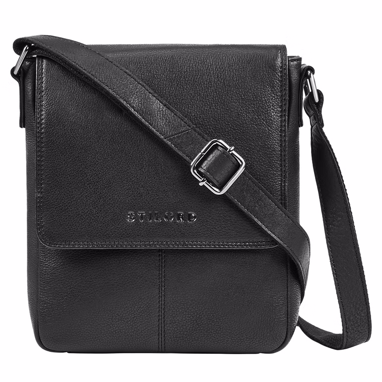 "Bari" Sacoche vintage cuir homme format vertical moyen pour tablette 8 pouces et documents DIN A5