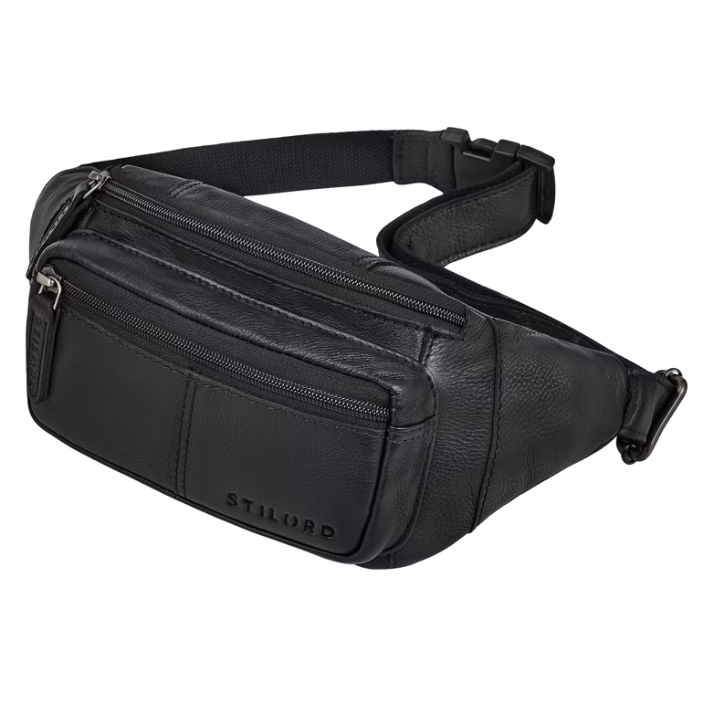 "Devon" Sac Banane Homme Cuir Sac de Ceinture pour les Voyages et Festivals