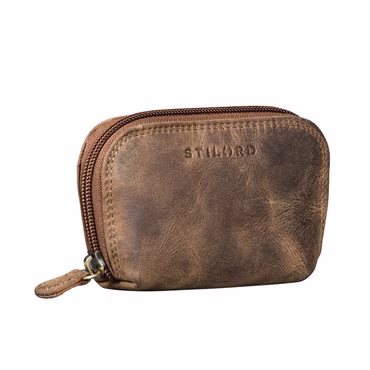 "Junis" Pochette Porte Clef Cuir avec Porte-Clés, Compartiment À Pièces Et Boîte Cadeau
