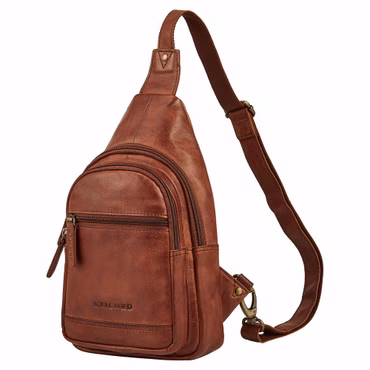 "Torino" Sac Üoitrine Homme Cuir Stylé Crossbody Bag à Porter pour Tablette 8,3